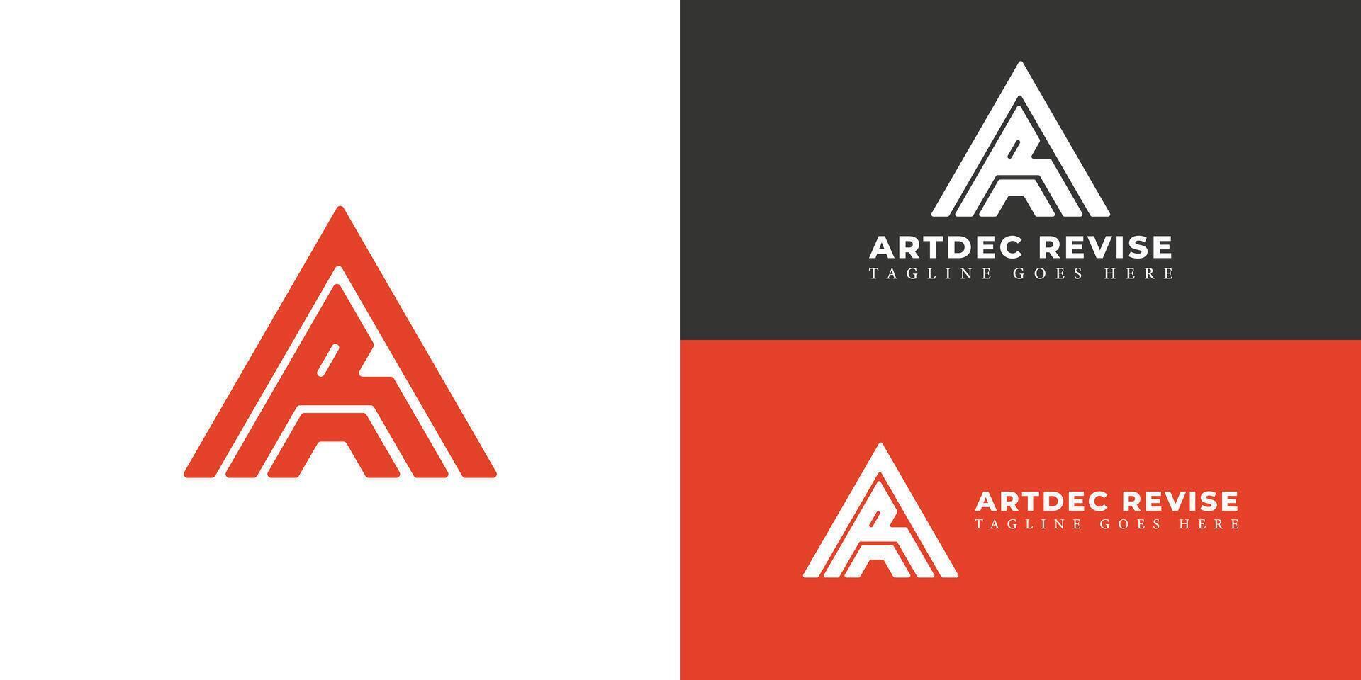 abstrait initiale Triangle lettre ar ou ra logo dans rouge Couleur isolé sur plusieurs Contexte couleurs. le logo est adapté pour propriété et construction entreprise logo Icônes à conception inspiration modèle vecteur