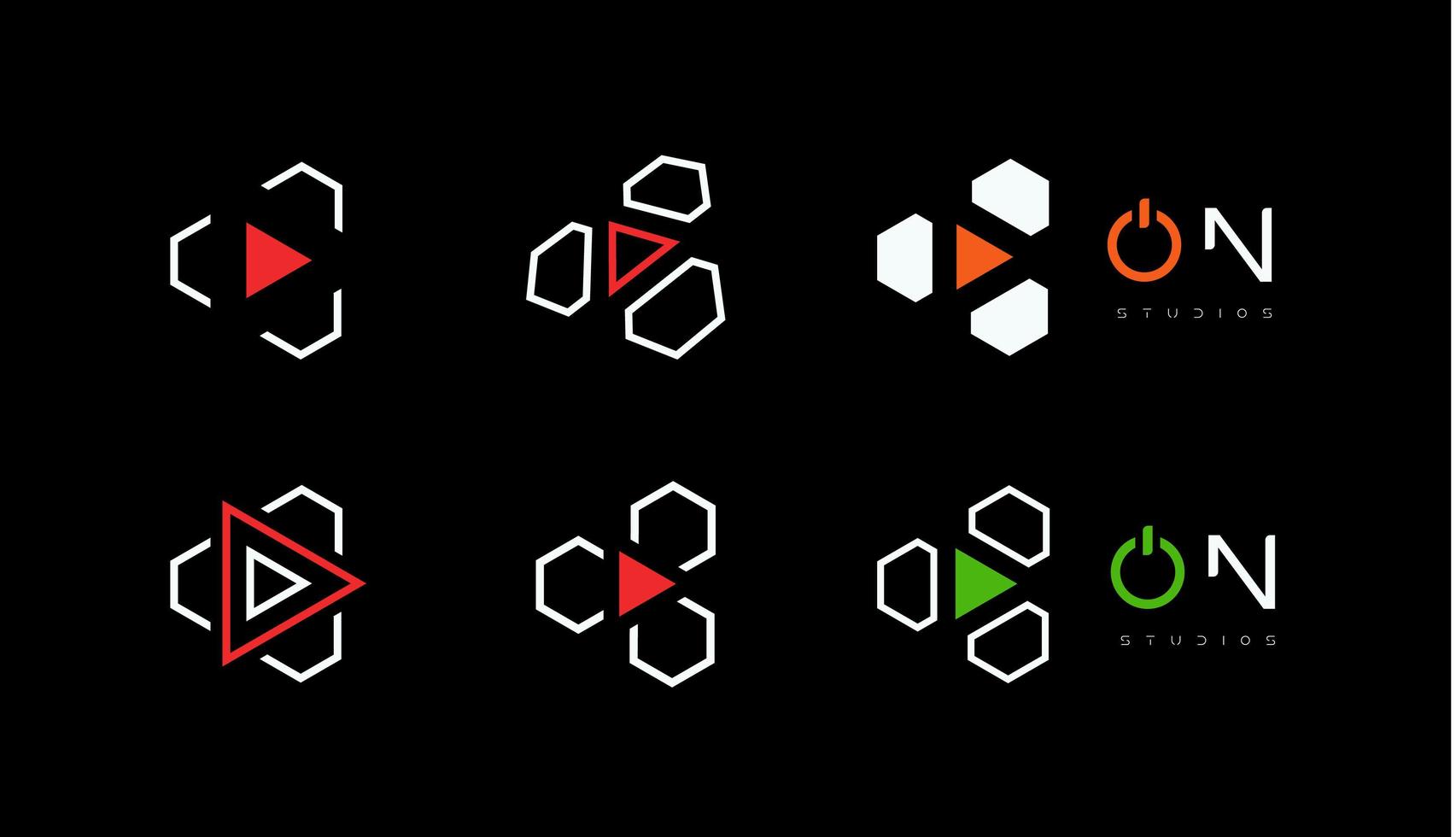 ensemble de bouton de lecture. icône de démarrage et de lancement, élément de conception hud et interface graphique. modèle de logo multimédia numérique pour la musique, la vidéo, la collection de signes de lecteur audio. illustration vectorielle. vecteur