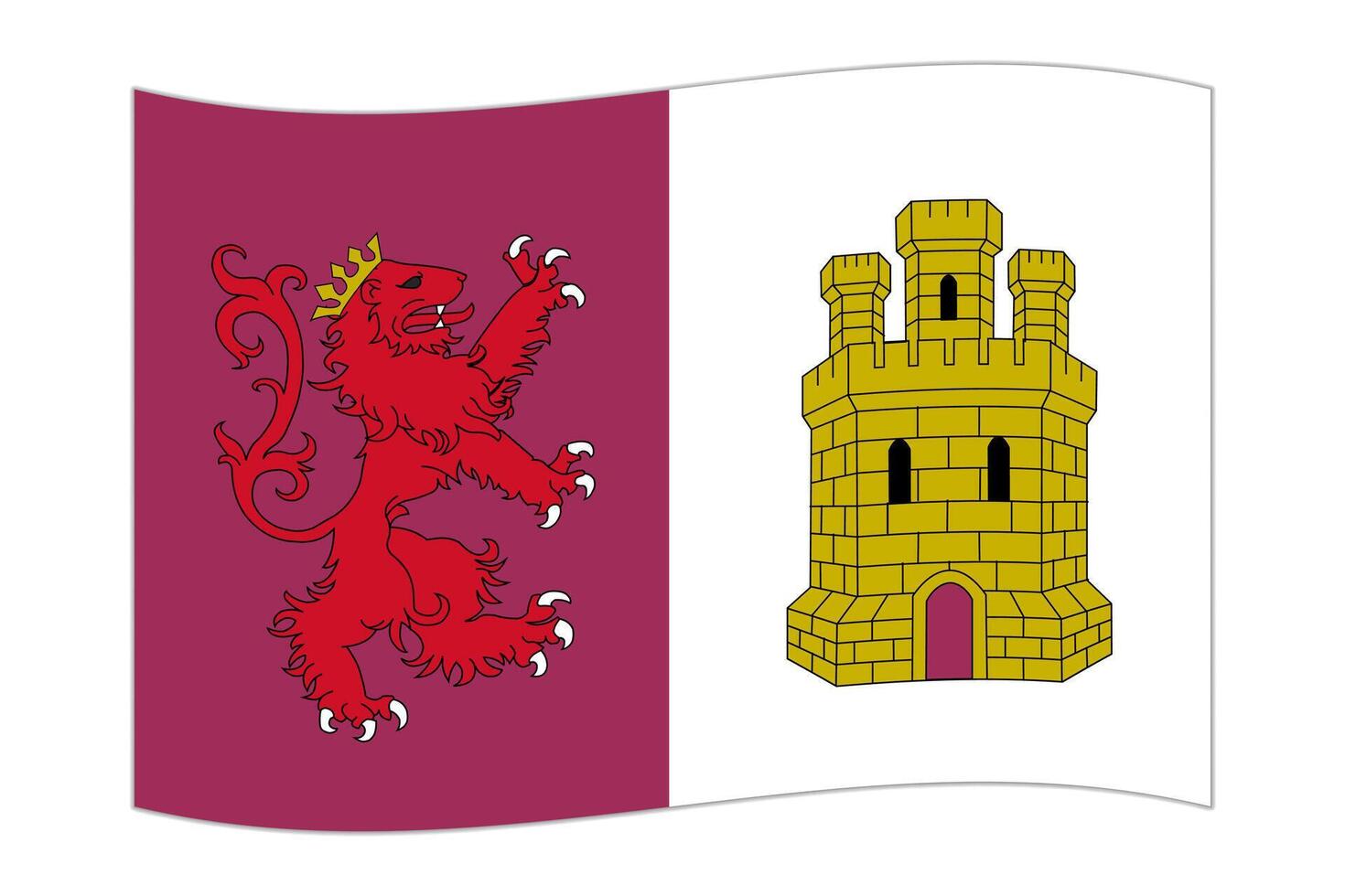 agitant drapeau de caceres, administratif division de Espagne. illustration. vecteur