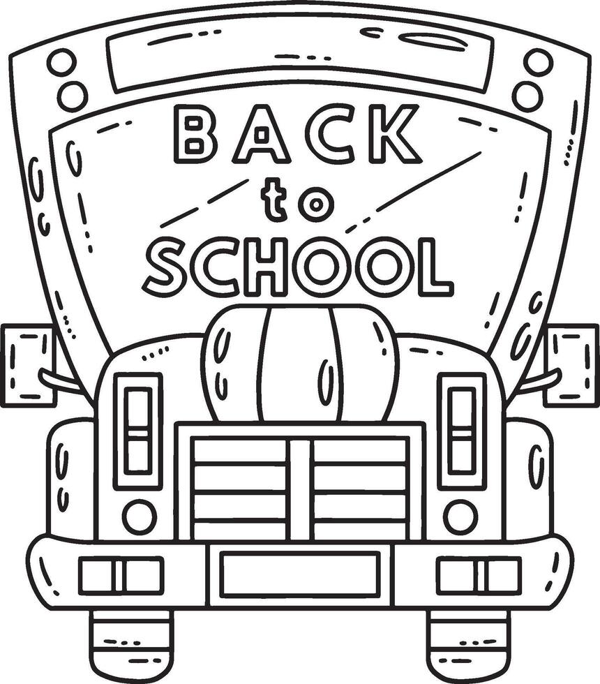 premier journée de école retour à école autobus isolé vecteur