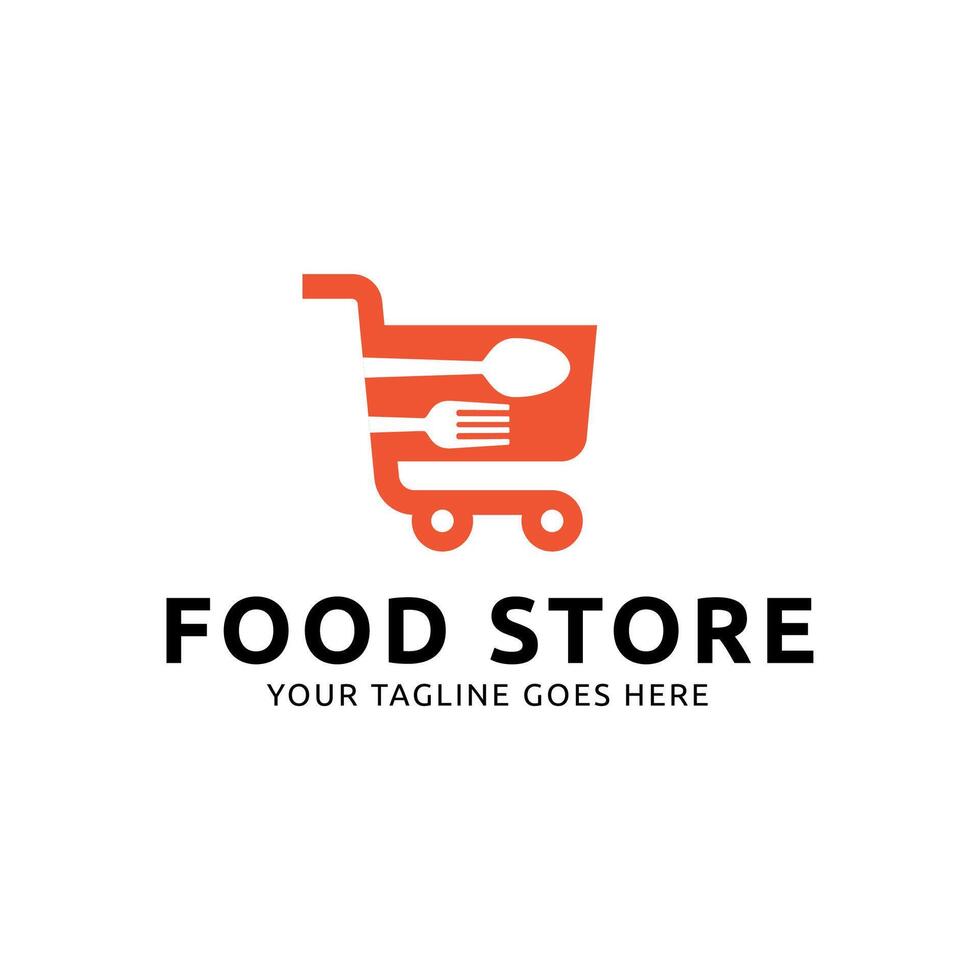Frais nourriture achats logo conception modèle. logo concept pour magasin , supermarché ou supercentre commercial. vecteur