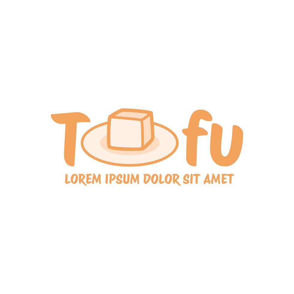 Tofu logo conception modèle dans blanc Contexte vecteur