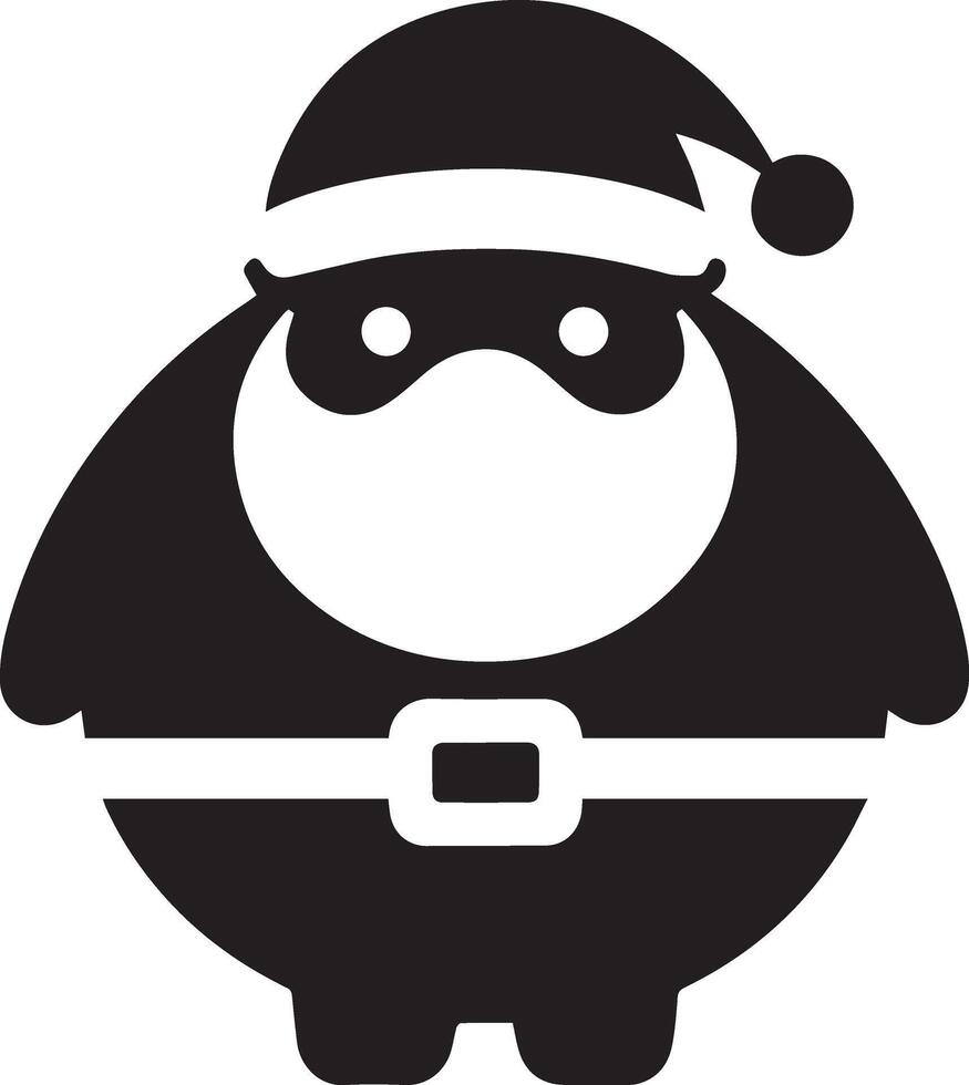 minimal carton marrant personnage, Père Noël noël, silhouette 31 vecteur