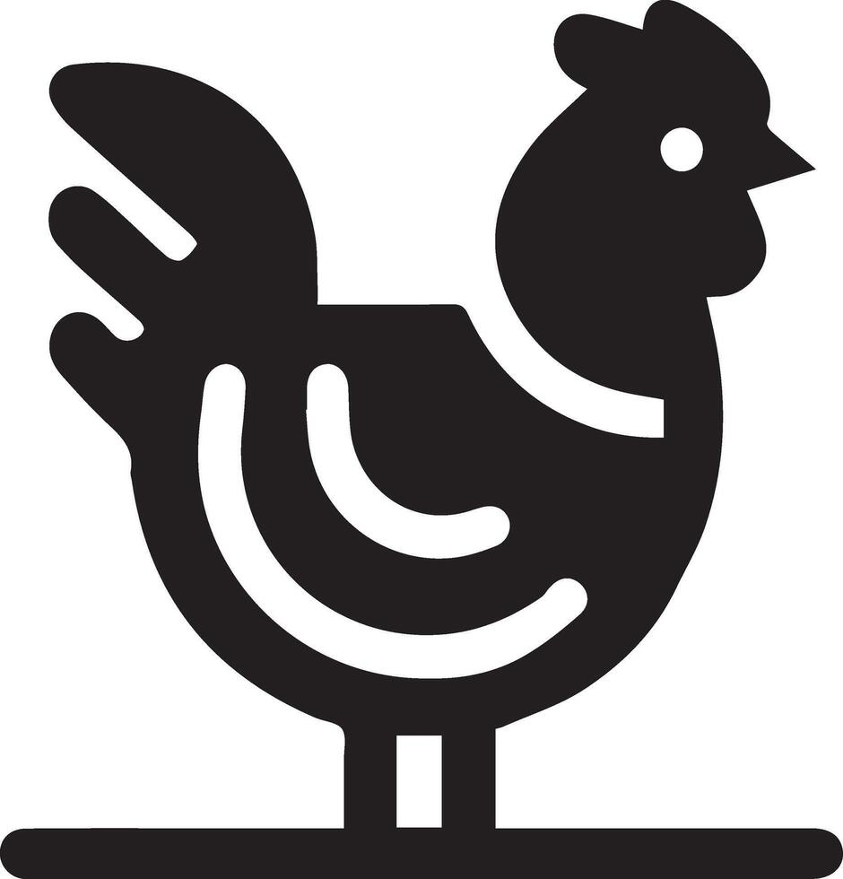 poule icône art illustration, une Facile poule icône 5 vecteur