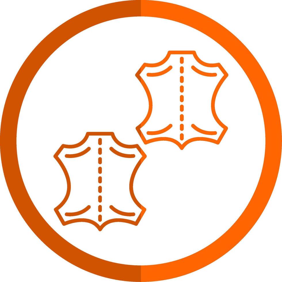 cuir ligne Orange cercle icône vecteur