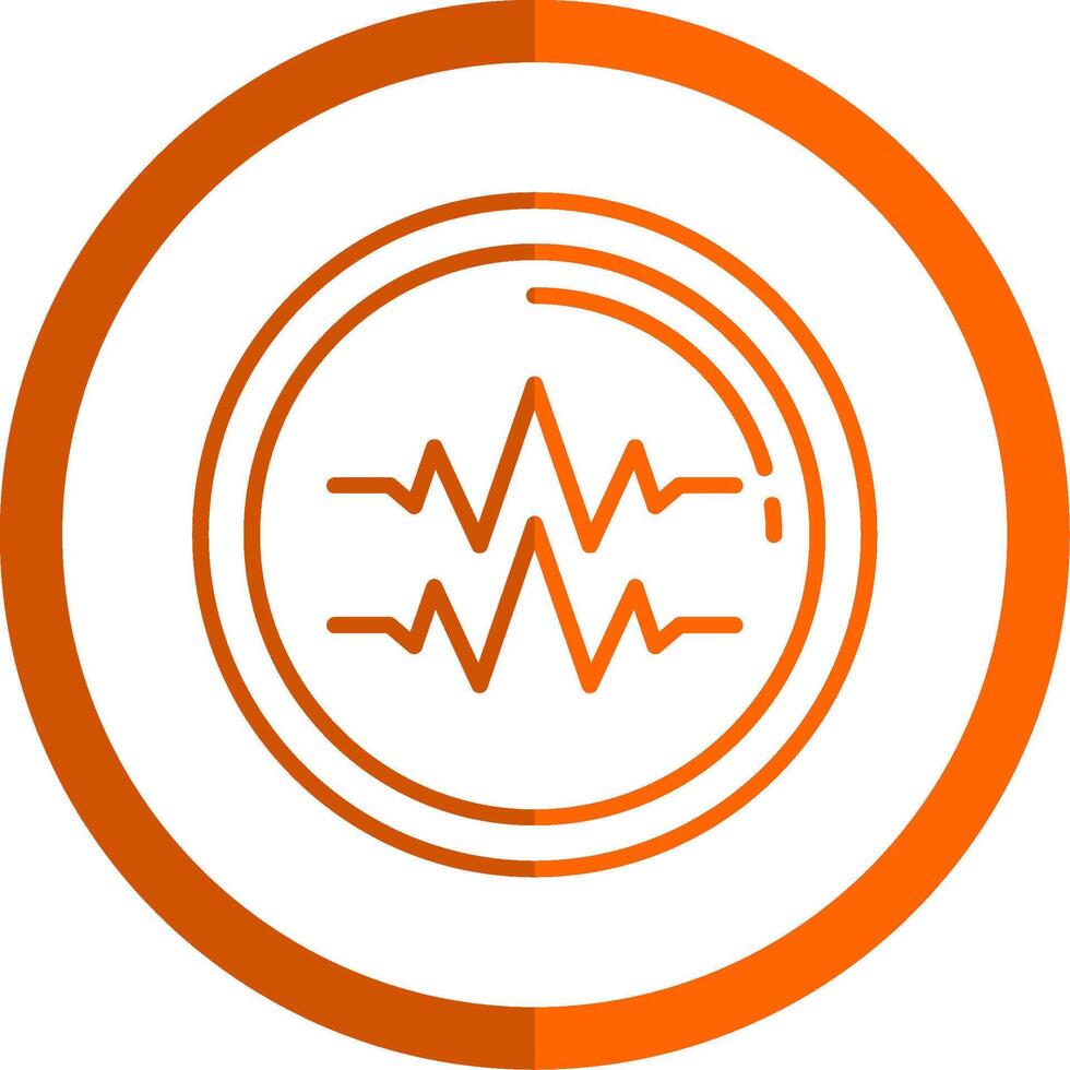du son Beats ligne Orange cercle icône vecteur