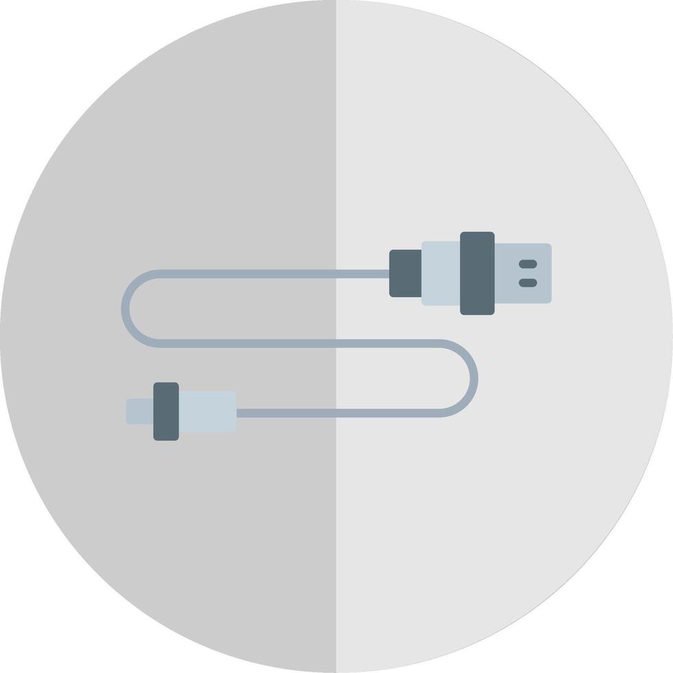 USB connecteur plat échelle icône vecteur