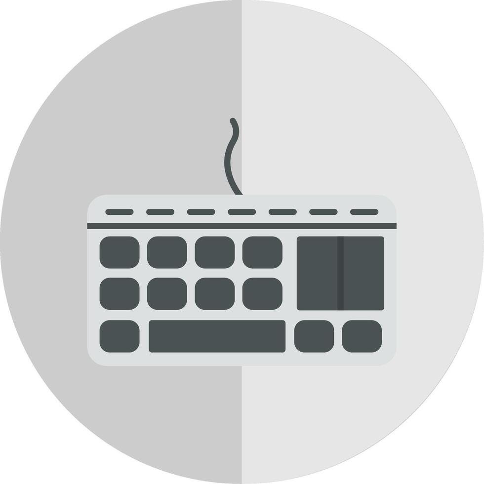 clavier plat échelle icône vecteur