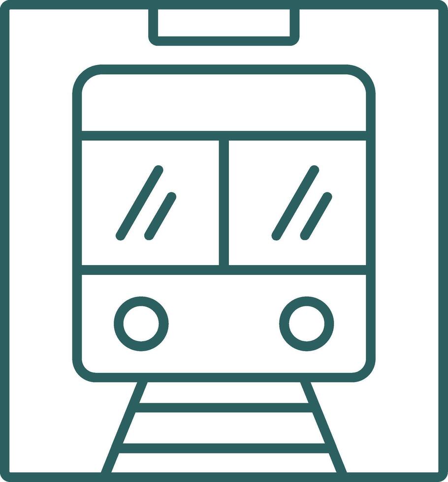 métro ligne pente rond coin icône vecteur