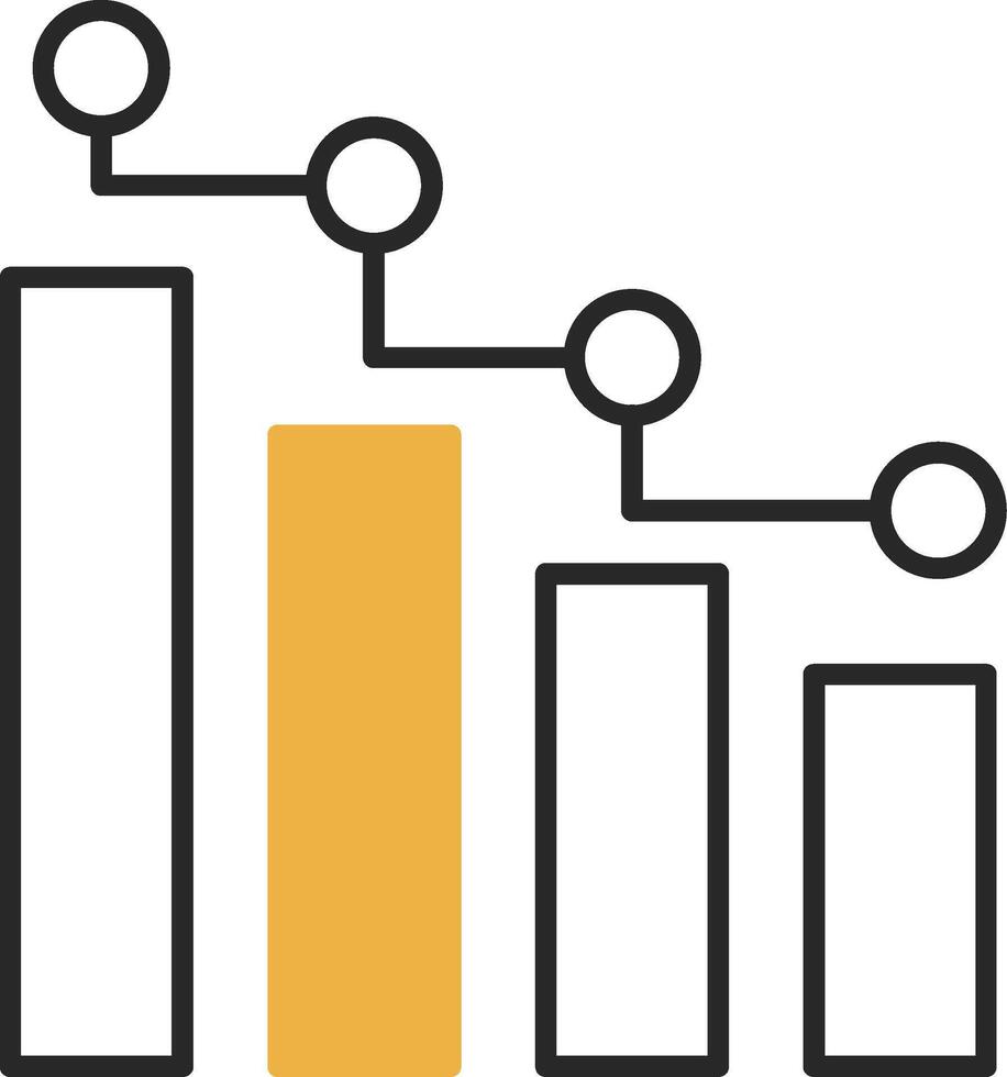 Statistiques écorché rempli icône vecteur