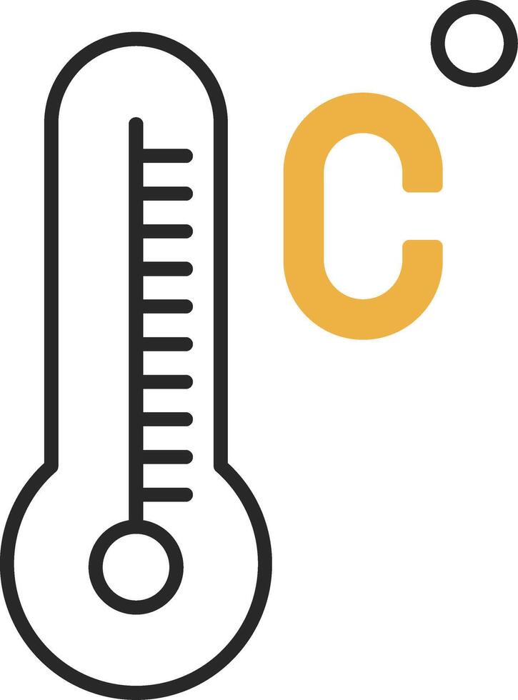 celsius écorché rempli icône vecteur