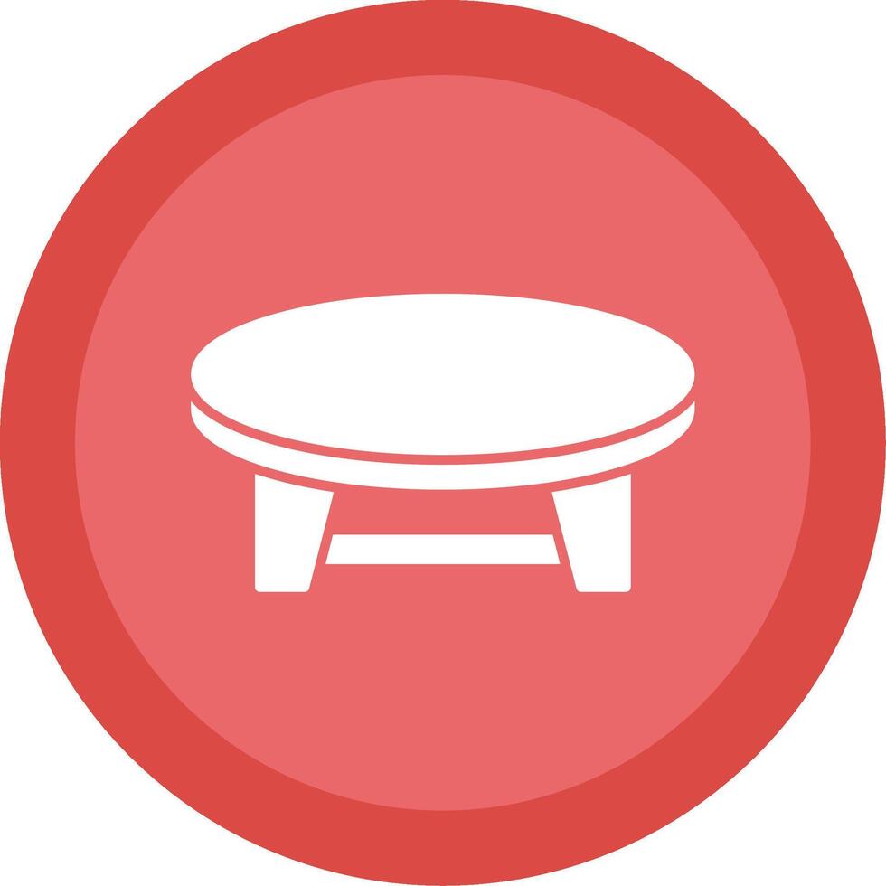 café table glyphe multi cercle icône vecteur