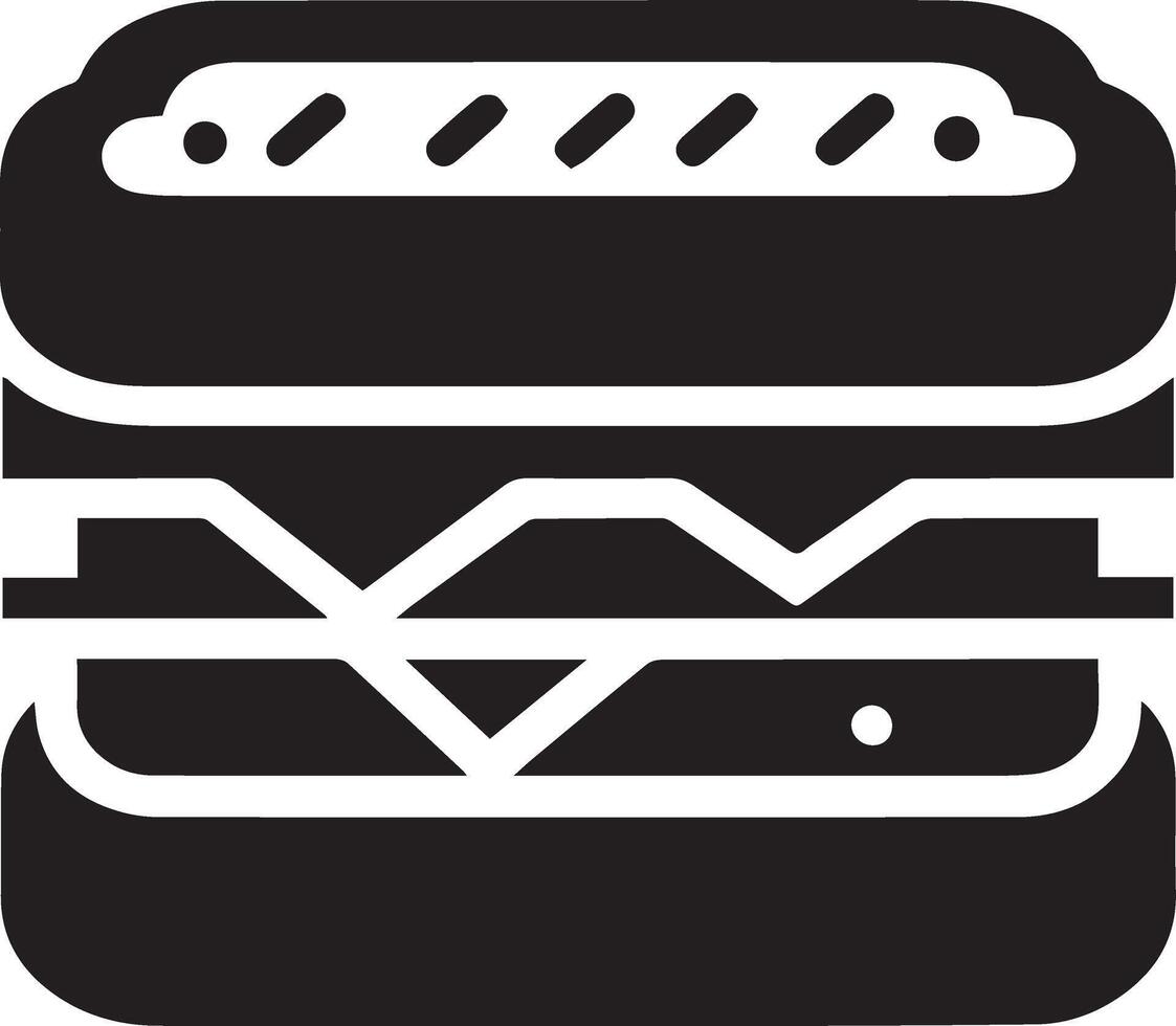 minimal sandwich icône silhouette, blanc Contexte vecteur