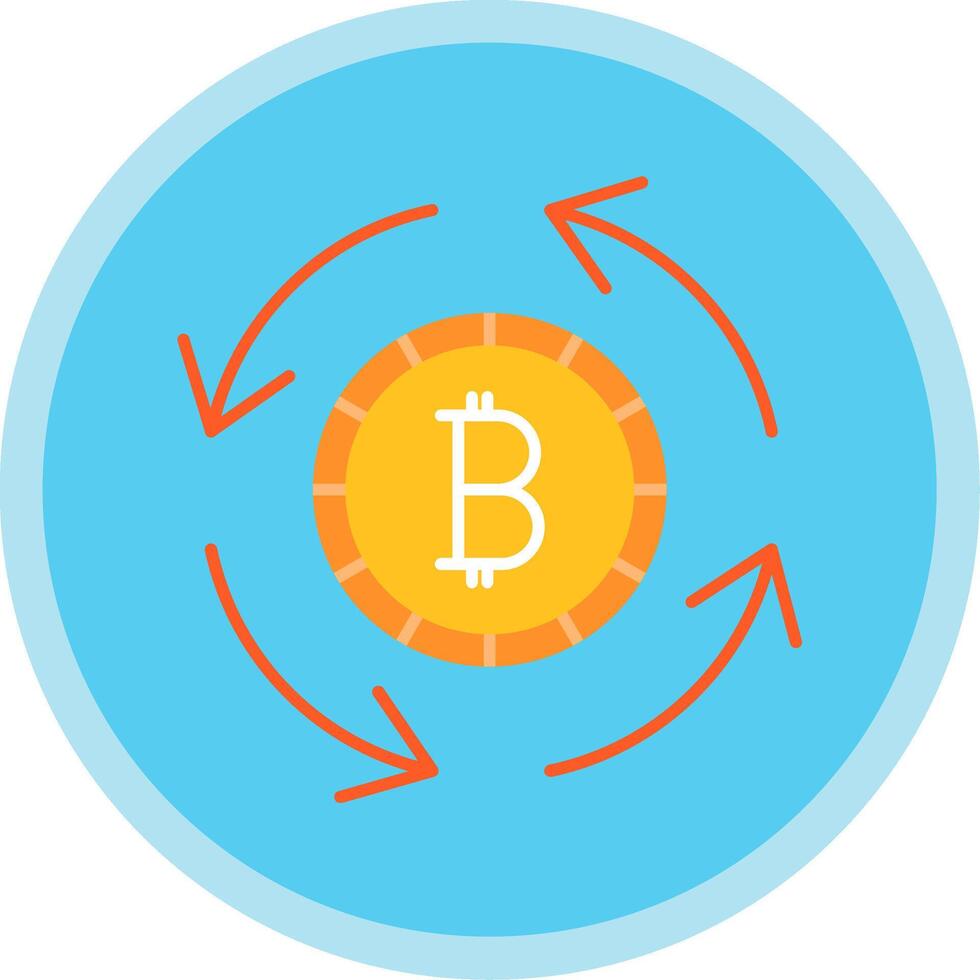 circulaire économie plat multi cercle icône vecteur