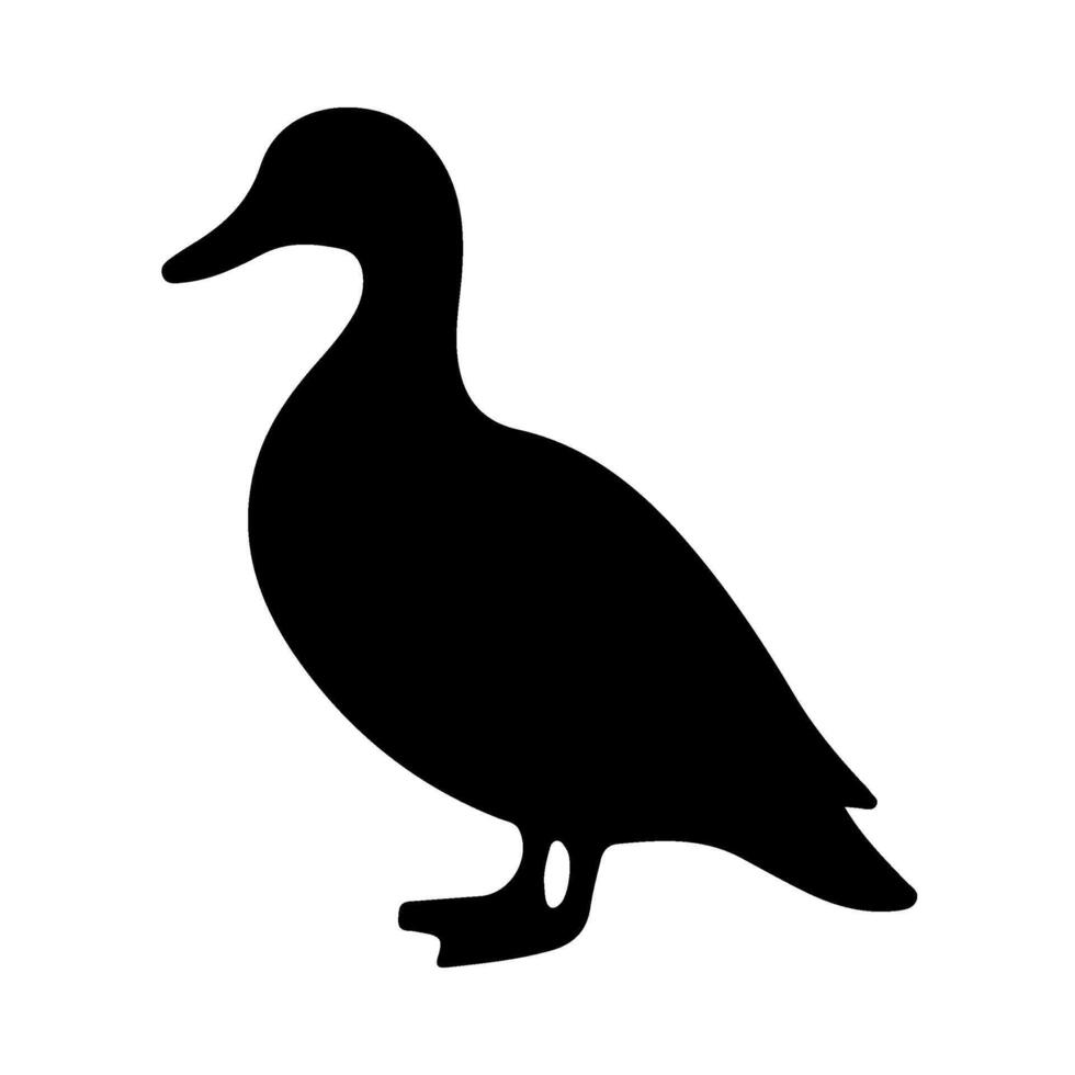 canard silhouette illustration sur isolement Contexte vecteur