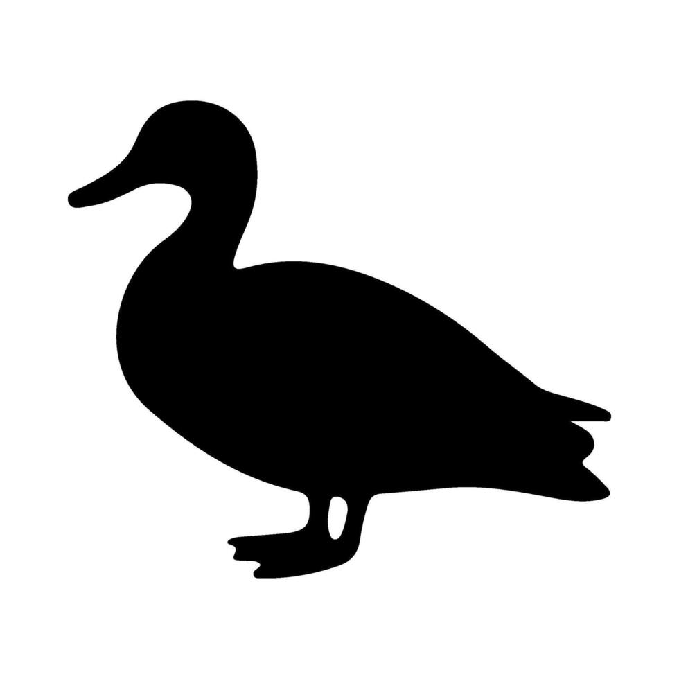 canard silhouette illustration sur isolement Contexte vecteur