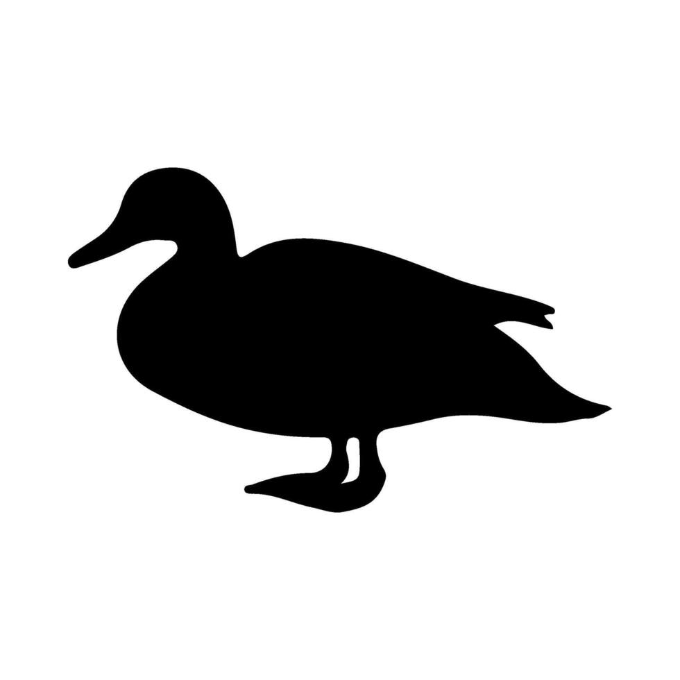 canard silhouette illustration sur isolement Contexte vecteur