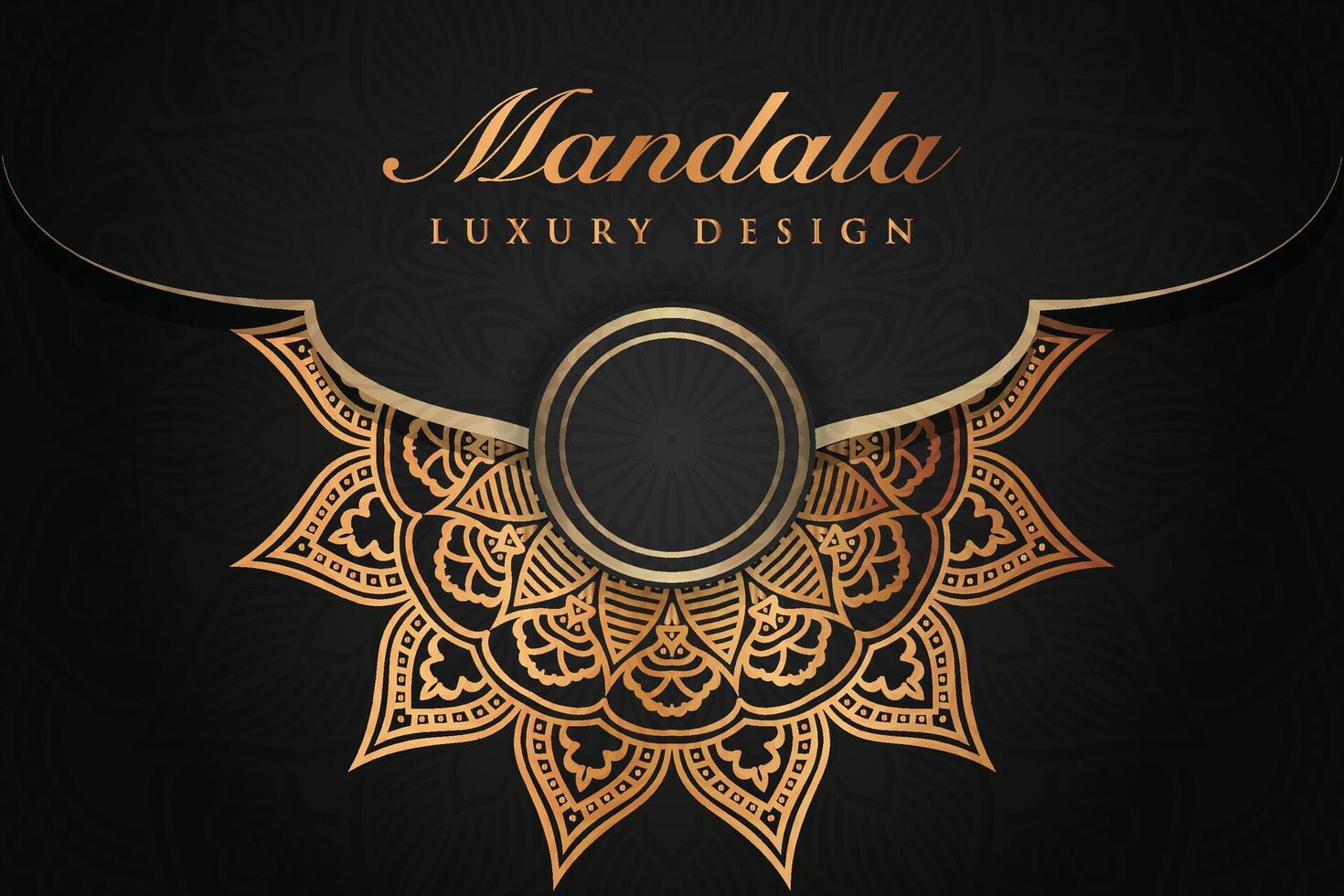 luxueux mandala Contexte et bannière conception, adapté pour conception modèles pour salutation cartes vecteur