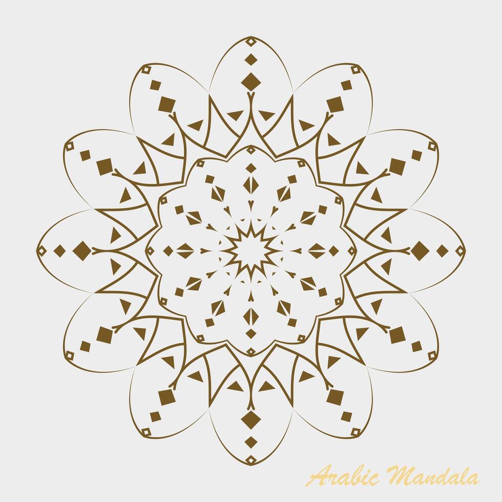 Créatif noir blanc floral arabe mandala Contexte modèle vecteur