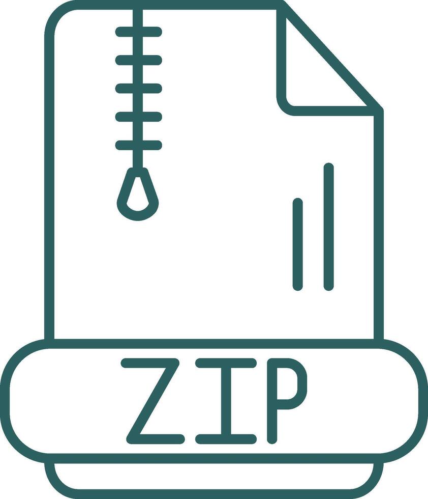 Zip *: français ligne pente rond coin icône vecteur