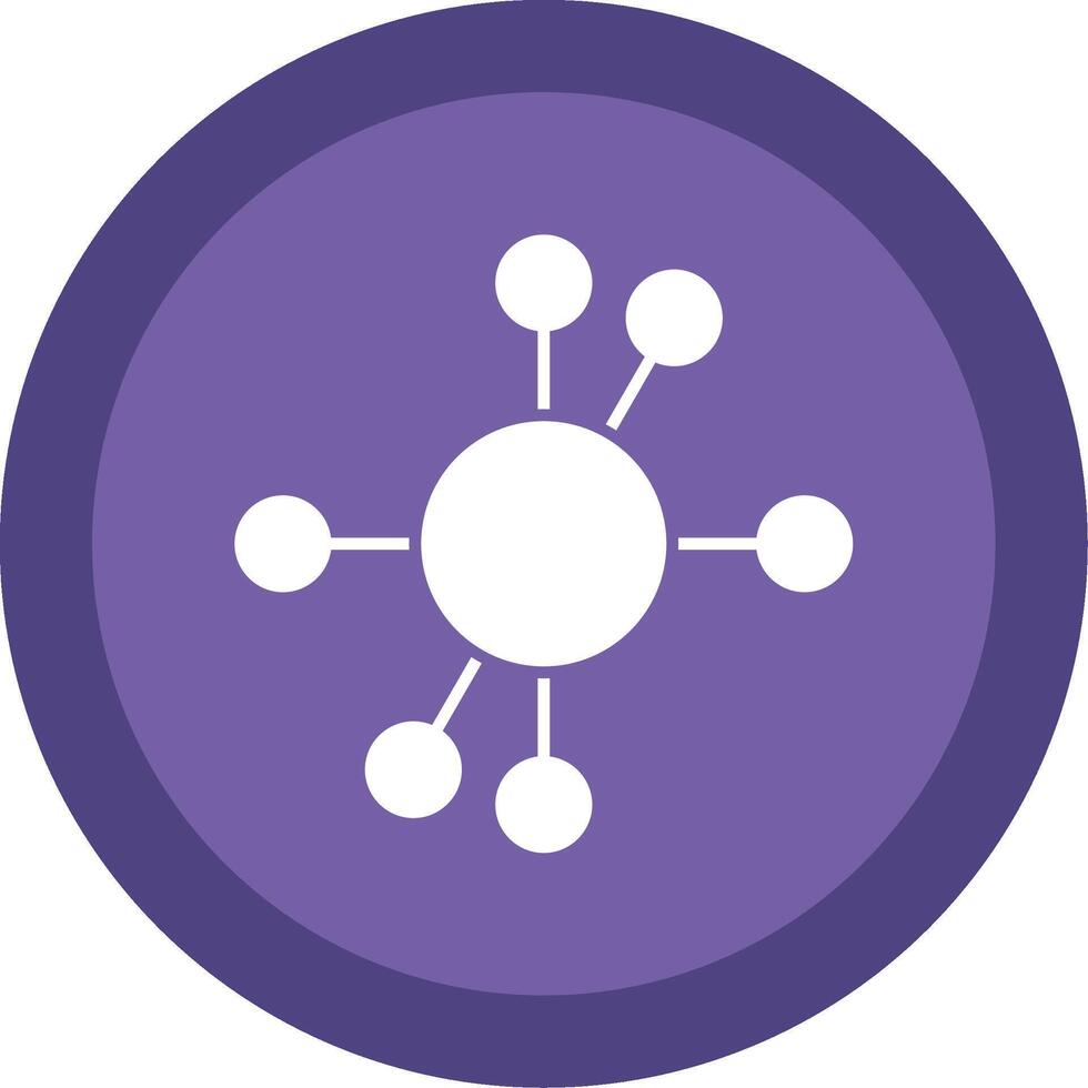 diagramme glyphe multi cercle icône vecteur