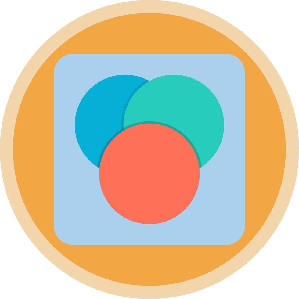 diagramme plat multi cercle icône vecteur