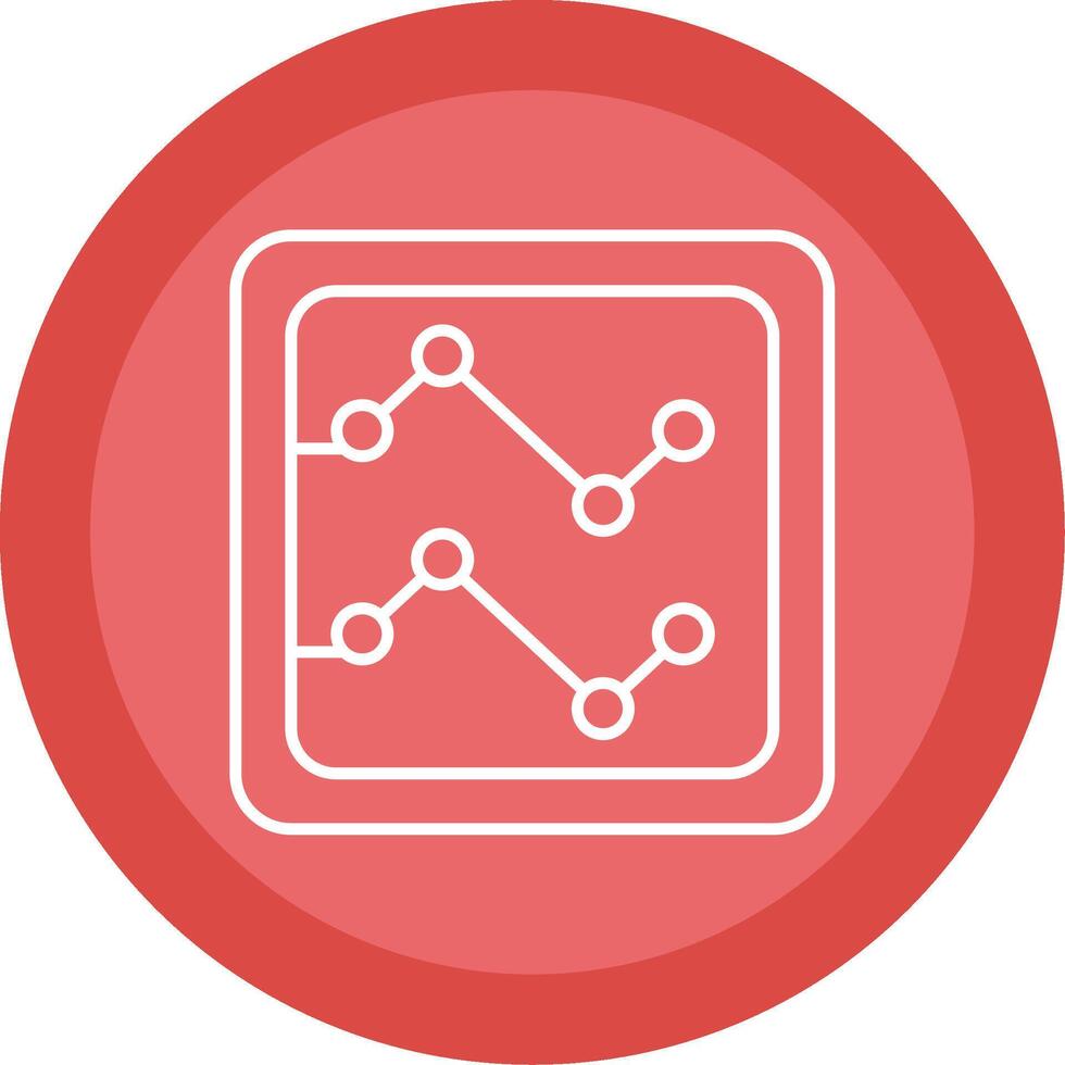 ligne graphique ligne multi cercle icône vecteur