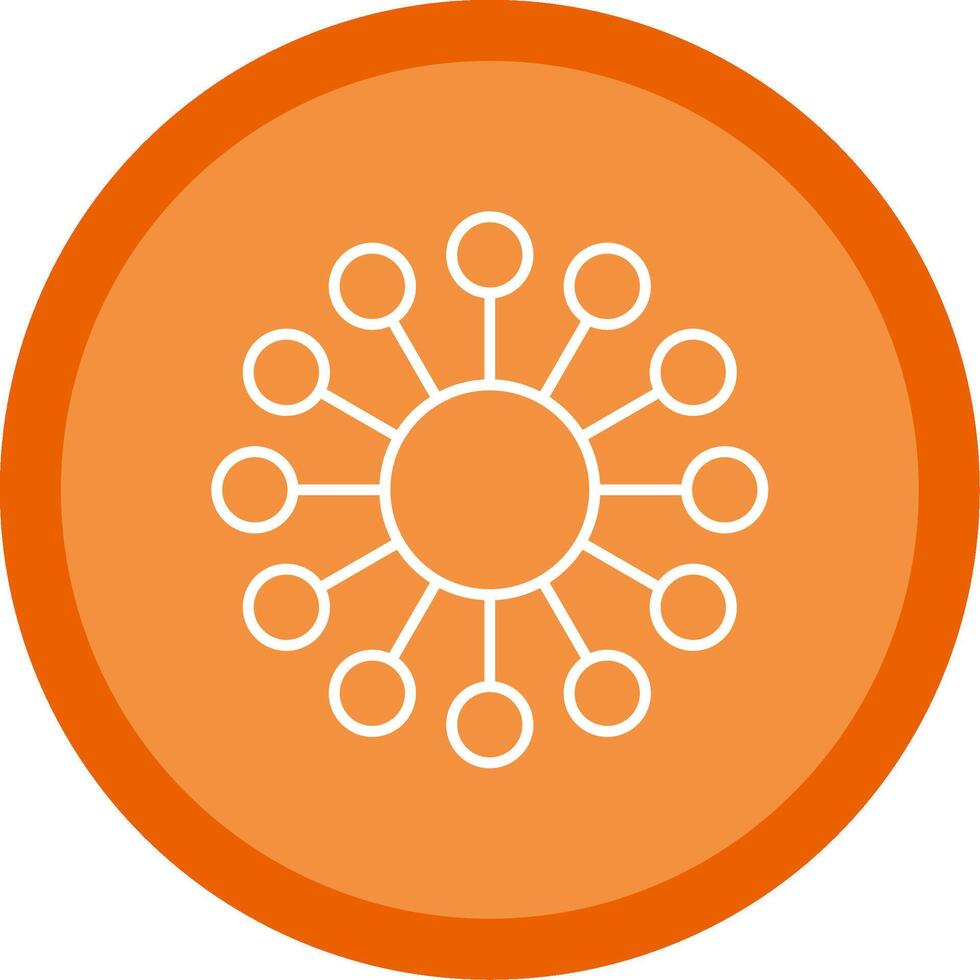 diagramme ligne multi cercle icône vecteur