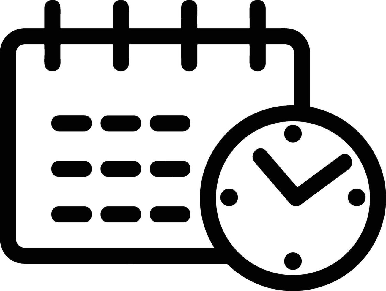 calendrier icône pour programme rappel symbole image sur le blanc Contexte vecteur