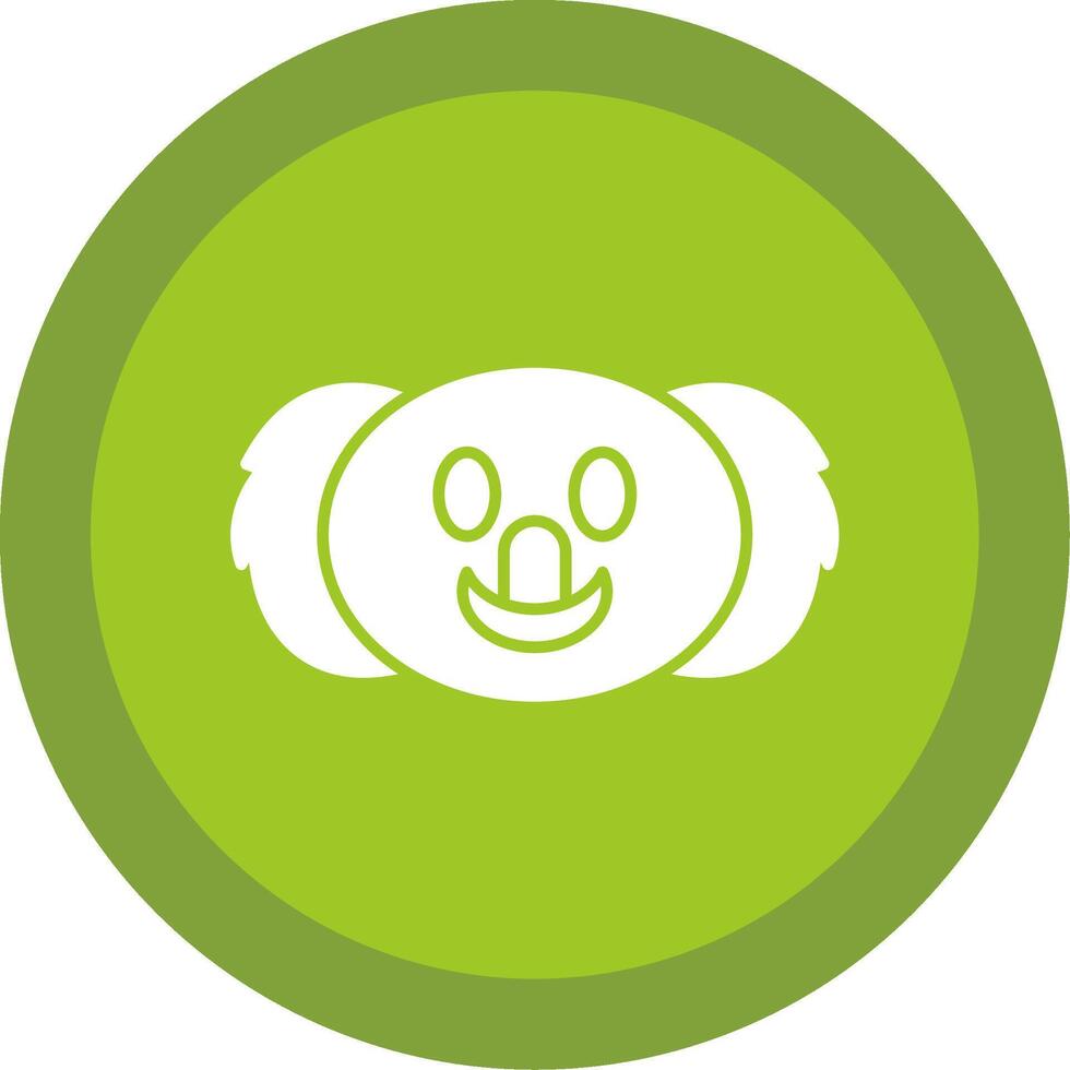 koala glyphe multi cercle icône vecteur