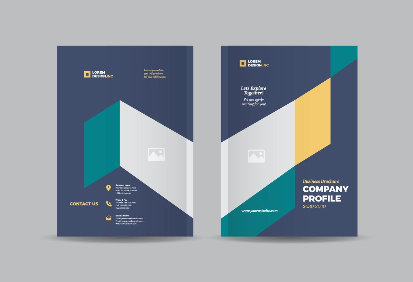 conception de la couverture de la brochure commerciale ou rapport annuel et couverture du profil de l'entreprise ou couverture du livret et du catalogue vecteur