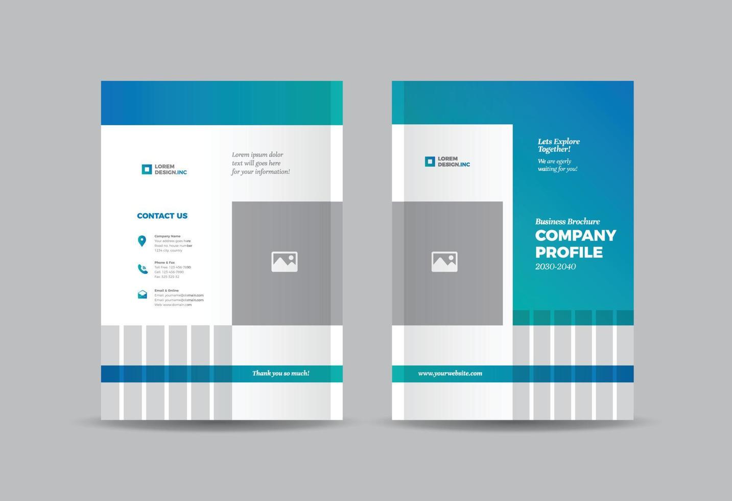 conception de la couverture de la brochure commerciale ou rapport annuel et couverture du profil de l'entreprise ou couverture du livret et du catalogue vecteur