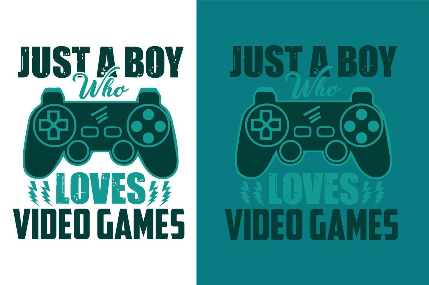 juste un garçon qui aime la conception de t-shirt de jeux vidéo vecteur