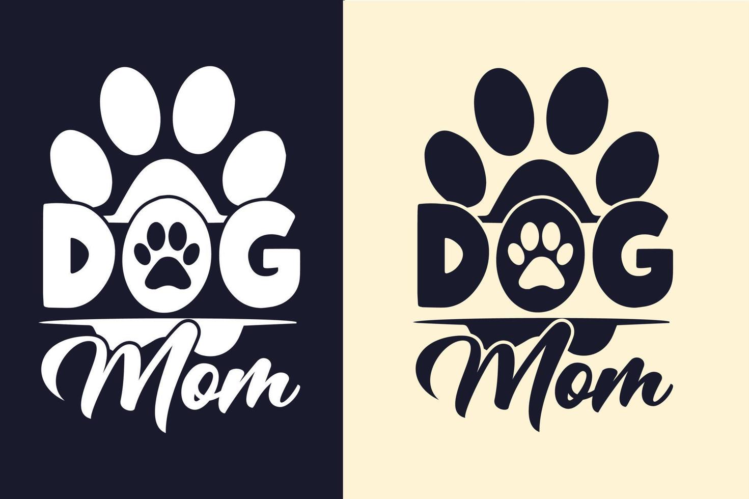 chien maman typographie svg chien citations design pour t-shirt vecteur