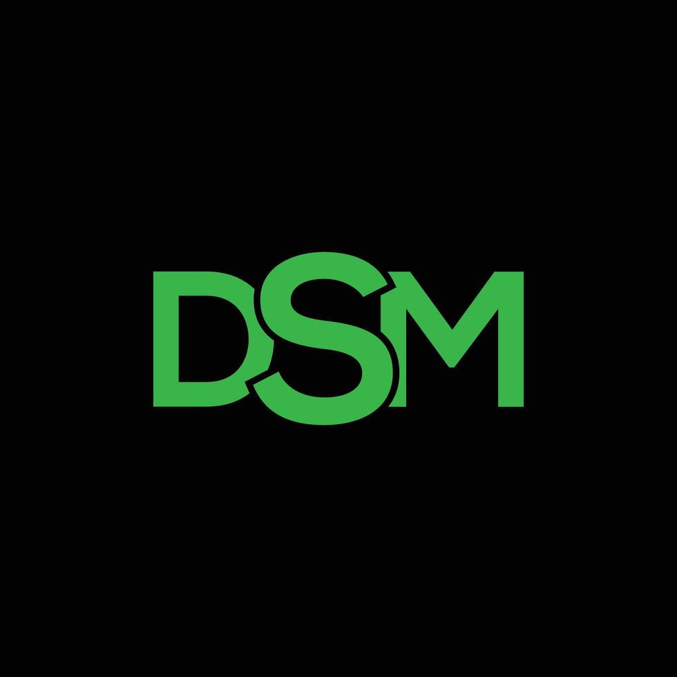 DSM lettre initiale logo conception vecteur