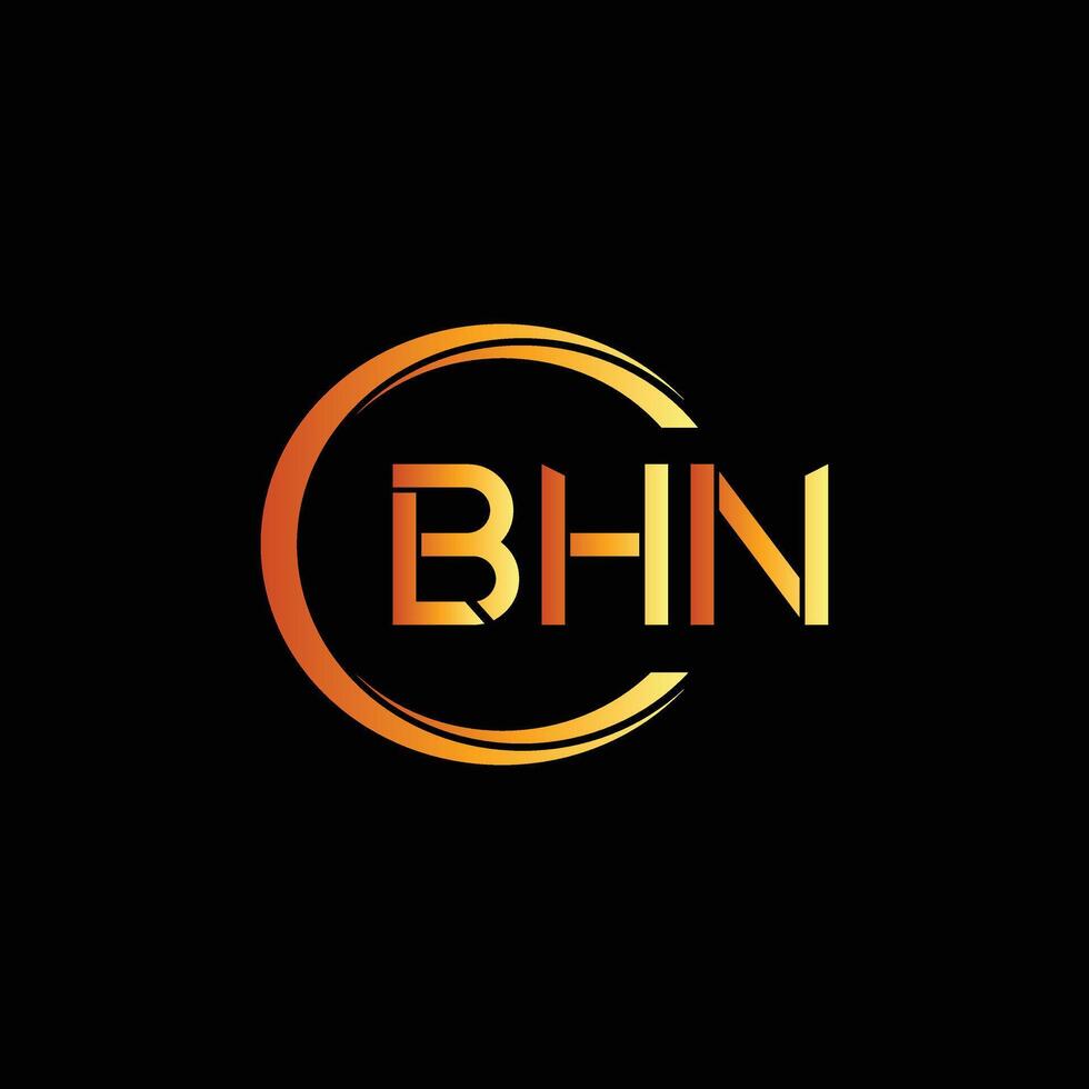bhn lettre initiale logo conception vecteur