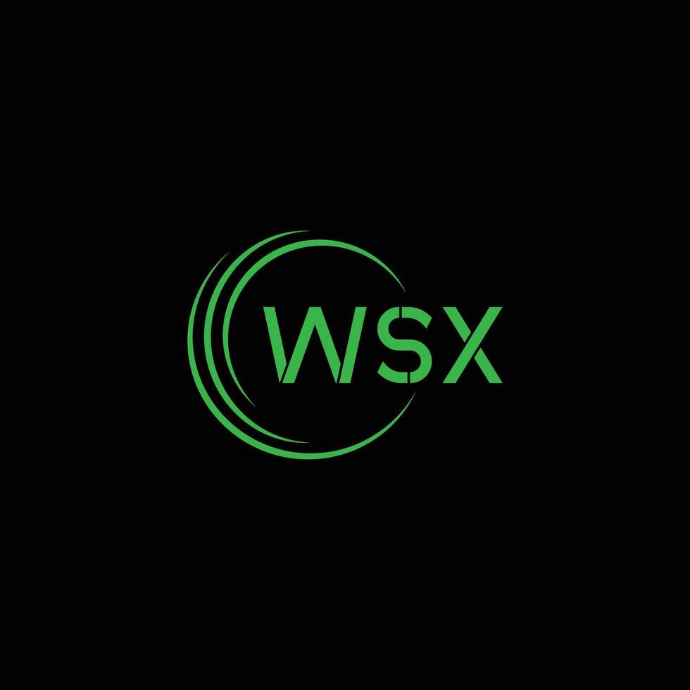 wsx lettre initiale logo conception vecteur