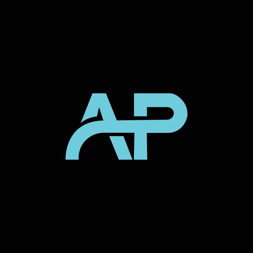 ap lettre initiale logo conception vecteur