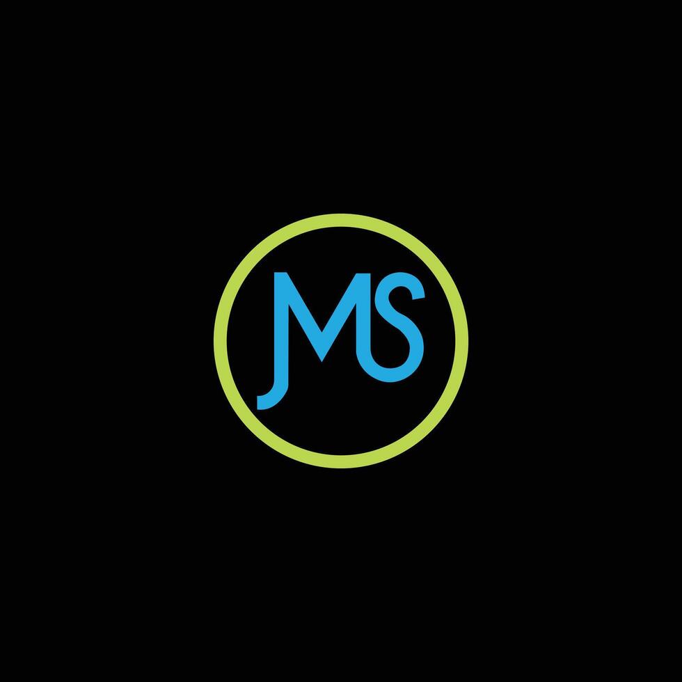 SP m s d'or lettre logo conception vecteur