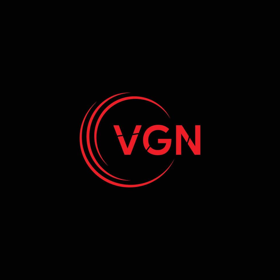 Créatif initiale lettre VGN logo conception vecteur