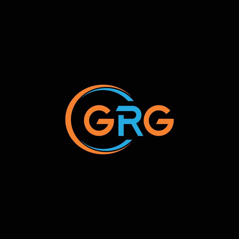 grg lettre logo conception vecteur