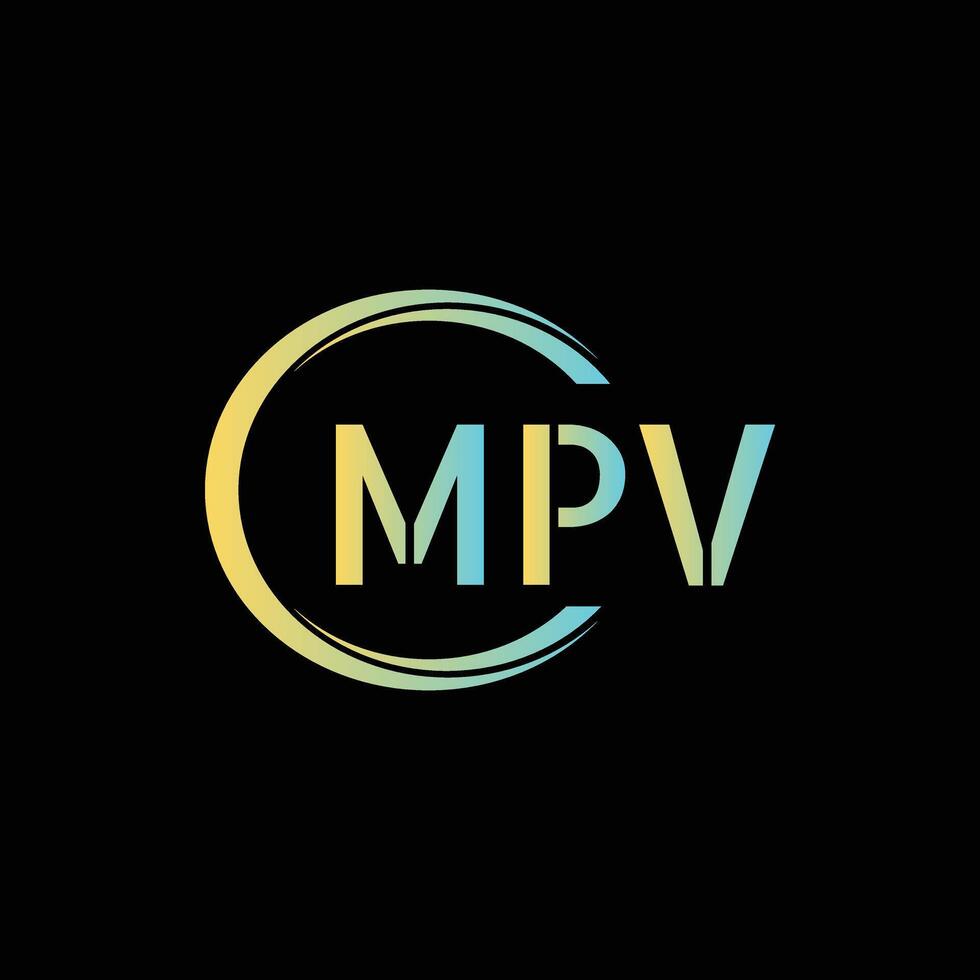 mpv lettre initiale logo conception vecteur