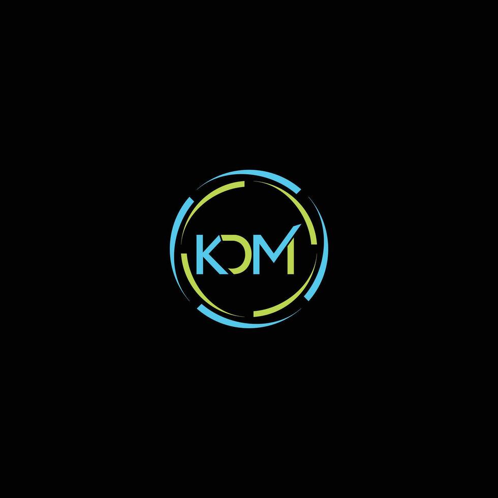 kdm lettre logo Créatif conception vecteur