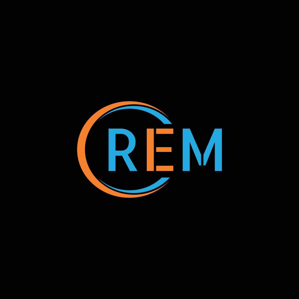 rem lettre initiale logo conception vecteur