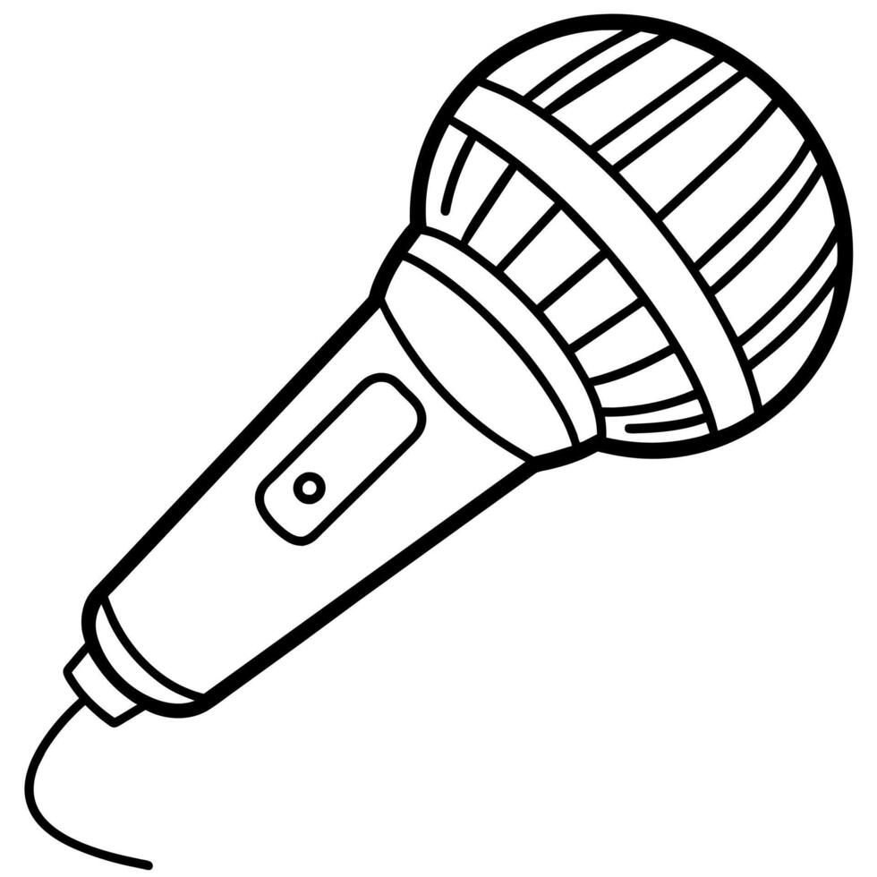 microphone dessin animé illustration plat style ouvrages d'art concept vecteur