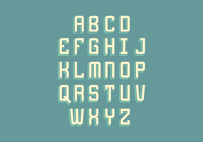 Vecteur alphabet rétro