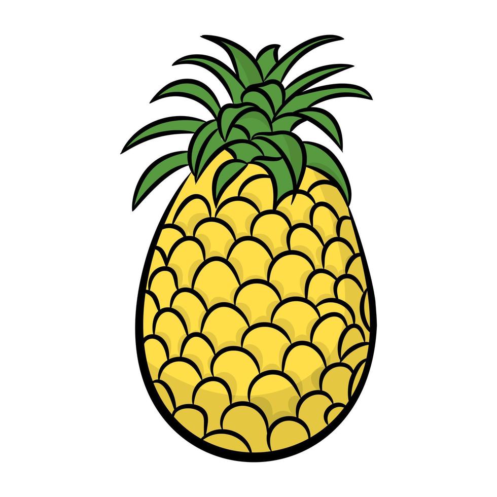 concepts d'ananas à la mode vecteur