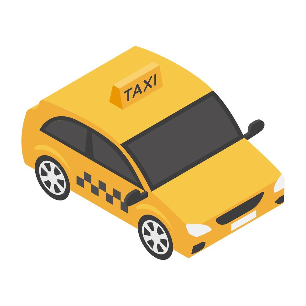 concepts de taxi à la mode vecteur