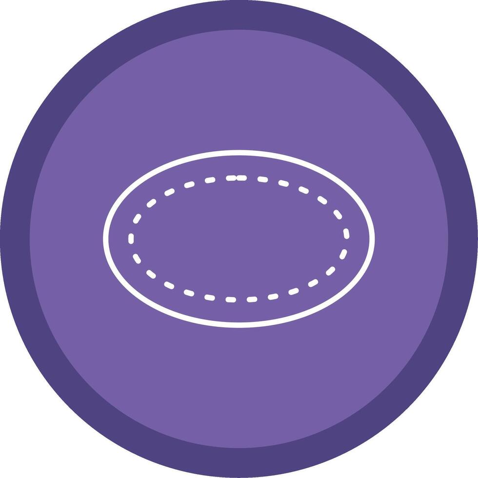 ovale ligne multi cercle icône vecteur