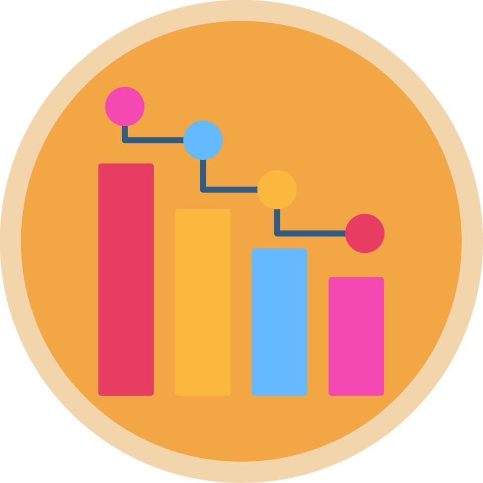 Statistiques plat multi cercle icône vecteur